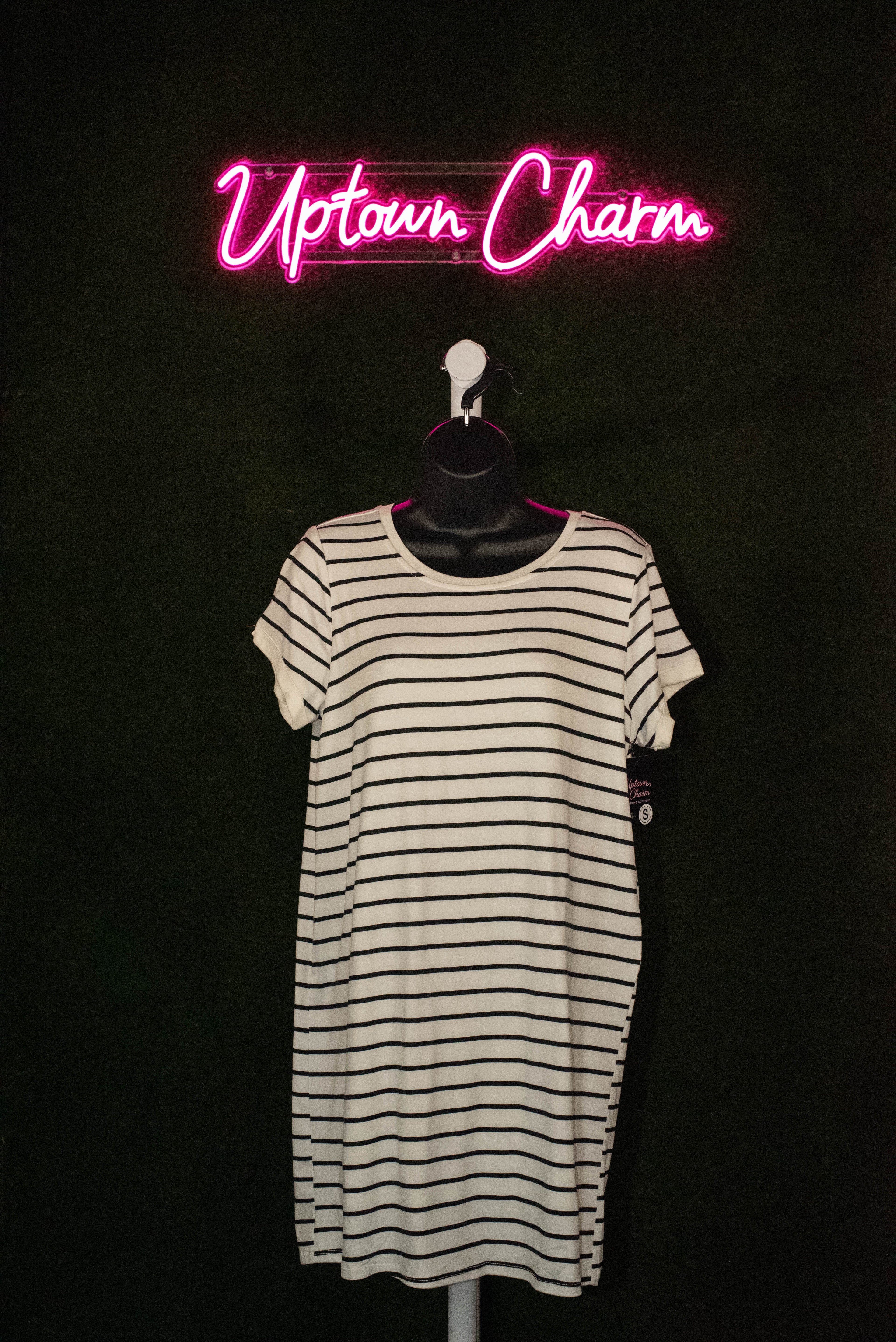 Black/White Striped Dress