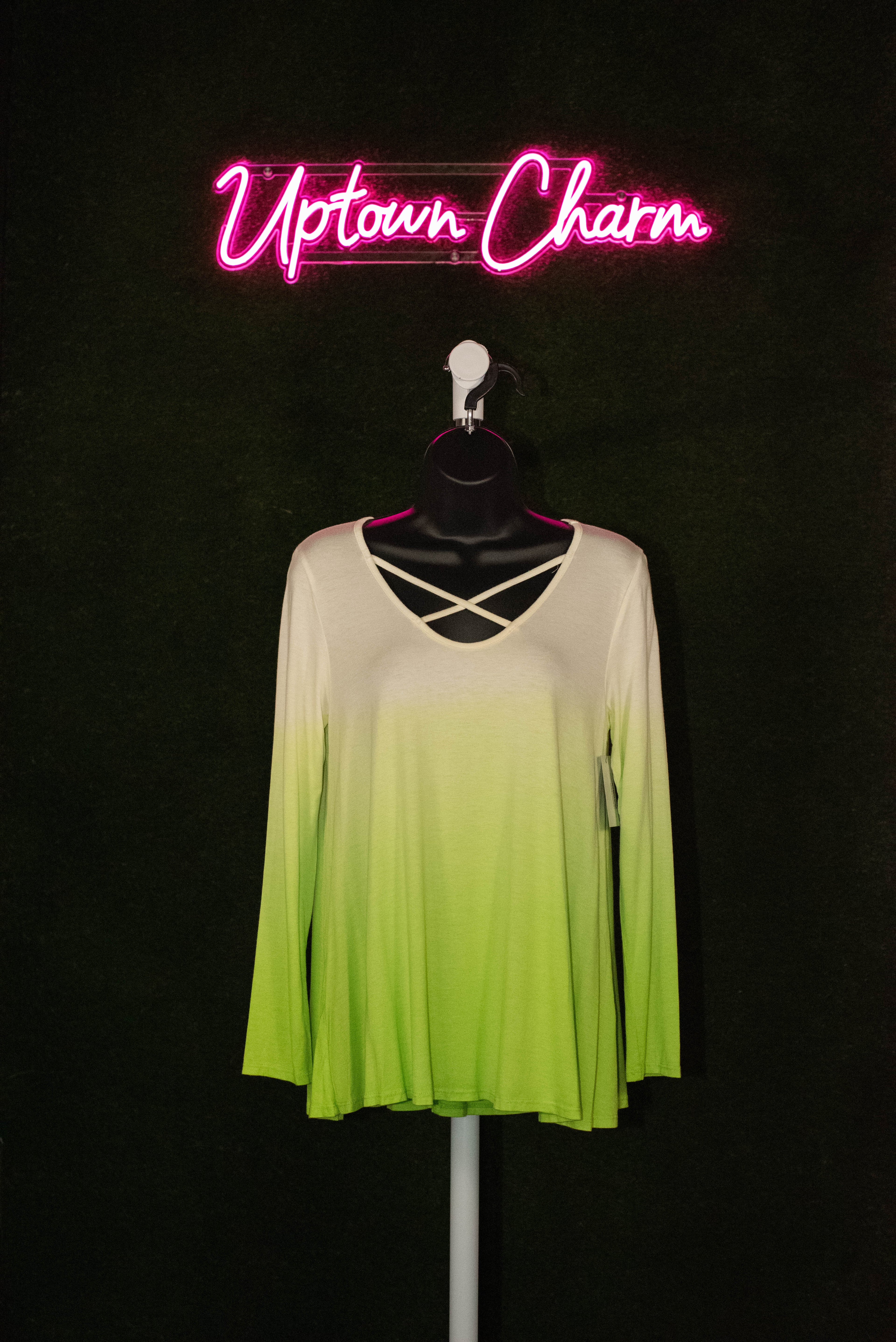 Lime Green Tye Dye Shirt